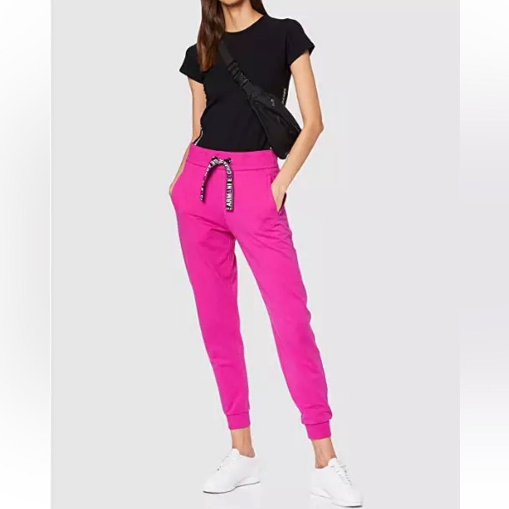 AX Armani Exchange Women's French Terry Logo Tape Drawstring Sweatpants